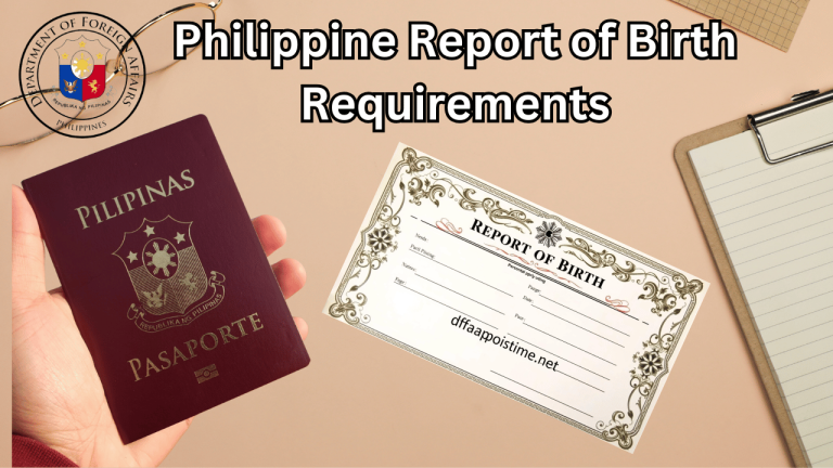 Philippine Report of Birth Requirements