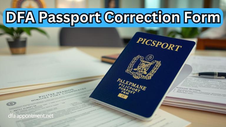 DFA Passport Correction Form